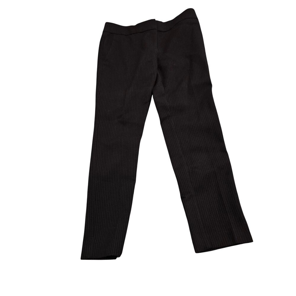 LOFT Petites Marisa Women’s 0P Black Pinstripe Straight Leg Dress Pants